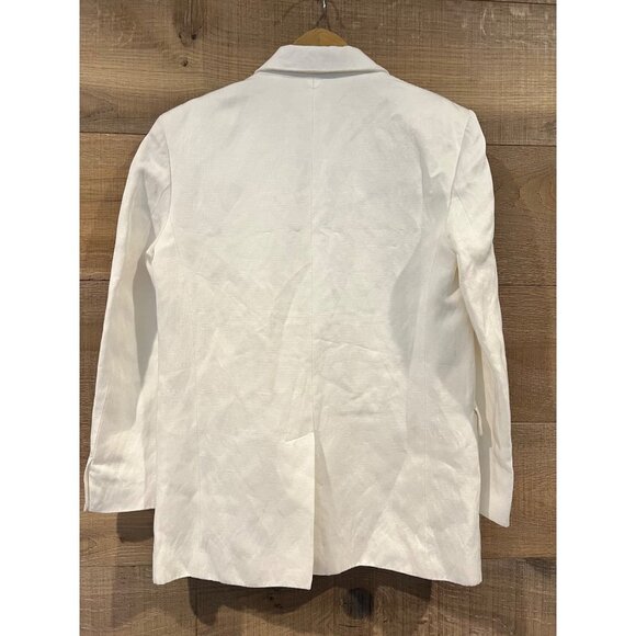 NEW Sandro Alicia WHITE LINEN Blazer SIZE 34/ XS - Picture 7 of 11